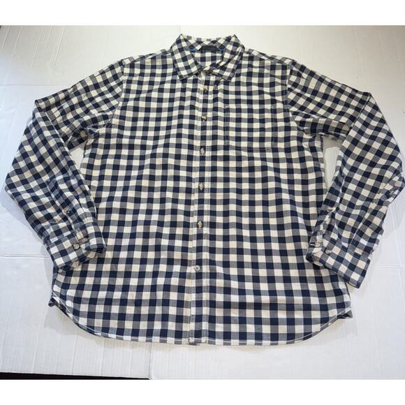The North Face Other - North Face Men Large 100% Cotton Flannel Button Shirt Thick Cotton Plaid Blue